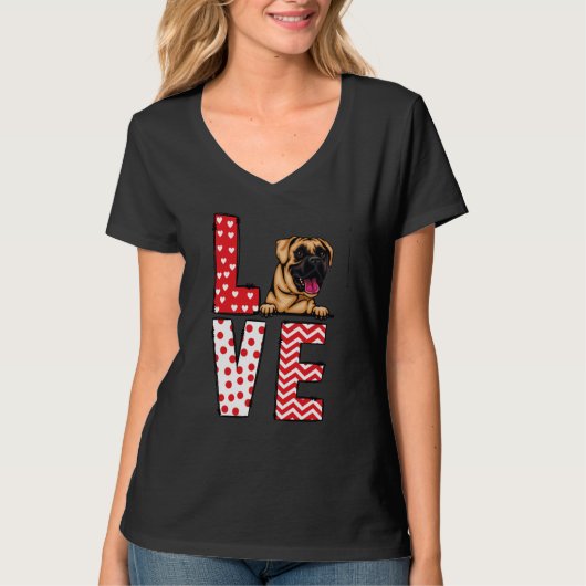 Boxer Valentines Day Love Valentine Cute Hearts T-shirt (Voorkant)