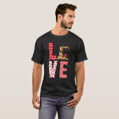 Boxer Valentines Day Love Valentine Cute Hearts T-shirt (Voorkant volledig)