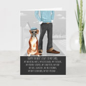 Boxer van de Dog Vaderdag Funny Kaart (Voorkant)
