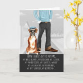 Boxer van de Dog Vaderdag Funny Kaart (Gele Bloem)