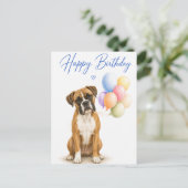 Boxer Verjaardag Briefkaart (Staand voorkant)