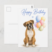 Boxer Verjaardag Briefkaart (Voorkant / Achterkant)