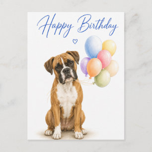 Boxer Verjaardag Briefkaart