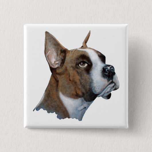 Boxer Vierkante Button 5,1 Cm (Voorkant)