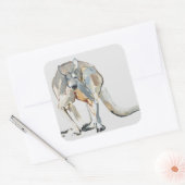 Boxer Vierkante Sticker (Envelop)