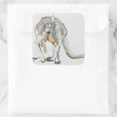 Boxer Vierkante Sticker (Tas)