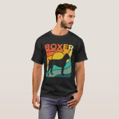 Boxer Vintages Retro Dog Mum Dad T-shirt (Voorkant volledig)