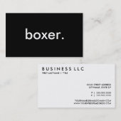 boxer. visitekaartje (Voorkant / Achterkant)