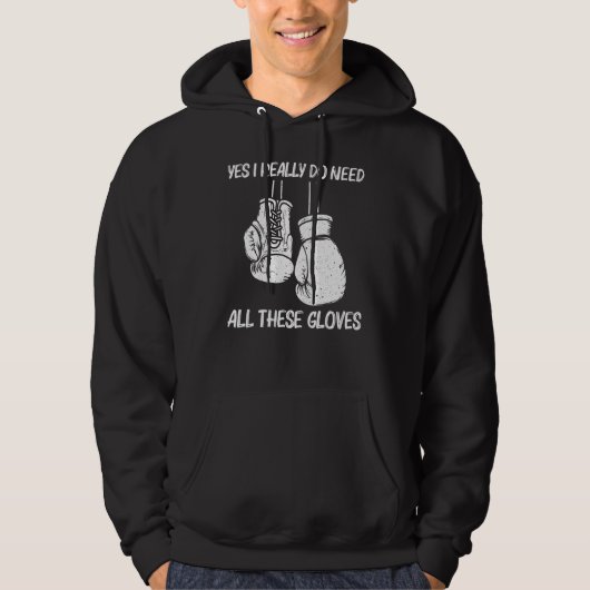 Boxer voor mannen Kickboxing Coach Boxer handschoe Hoodie (Voorkant)