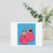 Boxer Vrouw Boxer Retro Boxing Briefkaart (Staand voorkant)