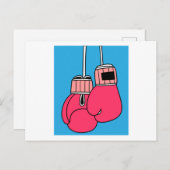 Boxer Vrouw Boxer Retro Boxing Briefkaart (Voorkant / Achterkant)