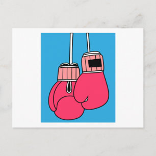 Boxer Vrouw Boxer Retro Boxing Briefkaart