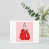 Boxer Vrouw Boxer Retro Boxing Briefkaart (Staand voorkant)