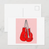 Boxer Vrouw Boxer Retro Boxing Briefkaart (Voorkant / Achterkant)
