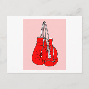 Boxer Vrouw Boxer Retro Boxing Briefkaart
