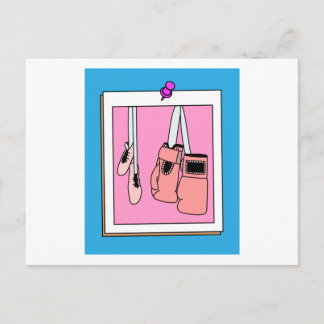 Boxer Vrouw Boxer Retro Boxing Briefkaart