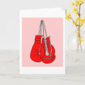 Boxer Vrouw Boxer Retro Boxing Kaart (Gele Bloem)