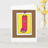 Boxer Vrouw Boxer Retro Boxing Kaart (Gele Bloem)