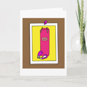 Boxer Vrouw Boxer Retro Boxing Kaart