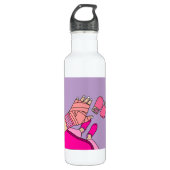 Boxer Vrouw Boxer Retro Boxing Waterfles (Voorkant)