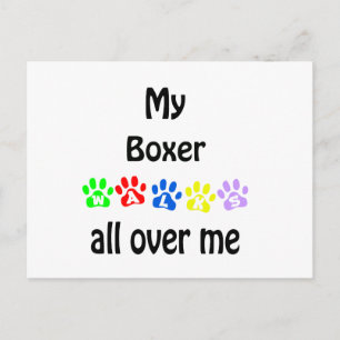 Boxer wandelingen ontwerp briefkaart