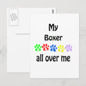 Boxer wandelingen ontwerp briefkaart (Voorkant / Achterkant)