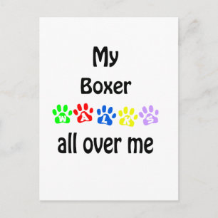 Boxer wandelingen ontwerp briefkaart