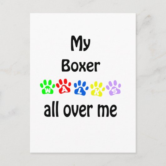 Boxer wandelingen ontwerp briefkaart (Voorkant)