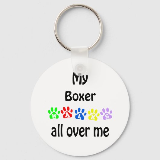 Boxer wandelingen ontwerp sleutelhanger (Voorkant)