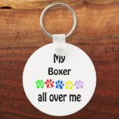 Boxer wandelingen ontwerp sleutelhanger (Voorkant)