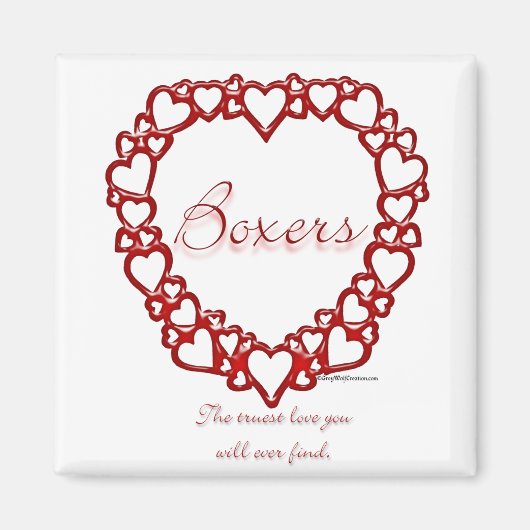 Boxer Ware Liefde Magneet (Voorkant)