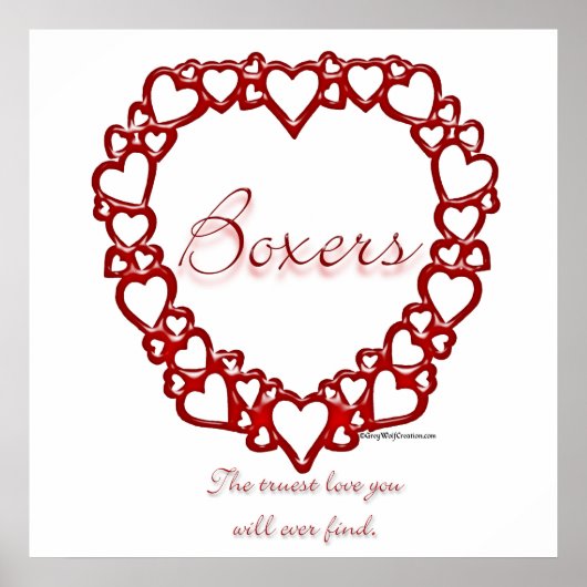 Boxer Ware Liefde Poster (Voorkant)