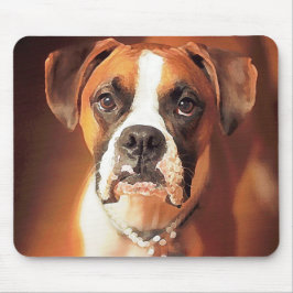 Boxer Watercolor Muismat