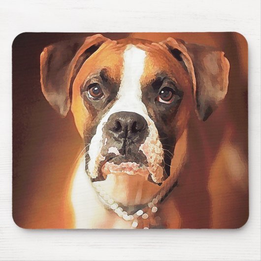 Boxer Watercolor Muismat (Voorkant)