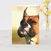 Boxer-wenskaart Kaart (Gele Bloem)