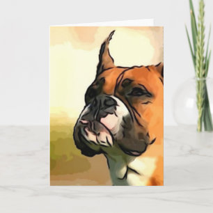 Boxer-wenskaart Kaart
