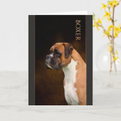 Boxer-Wenskaart Kaart (Gele Bloem)