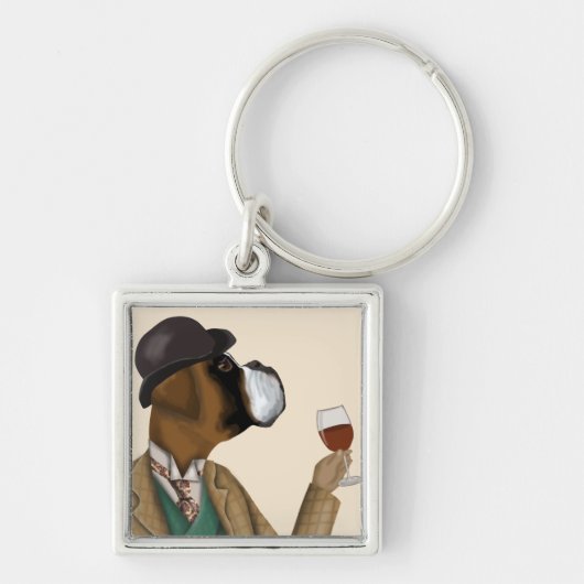 Boxer Wijn Snob Sleutelhanger (Voorkant)