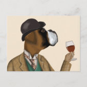 Boxer Wine Snob Briefkaart (Voorkant)