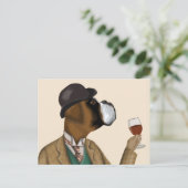 Boxer Wine Snob Briefkaart (Staand voorkant)