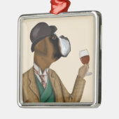 Boxer Wine Snob Metalen Ornament (Links)