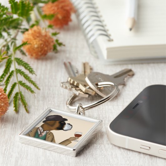 Boxer Wine Snob Sleutelhanger (Zijkant)