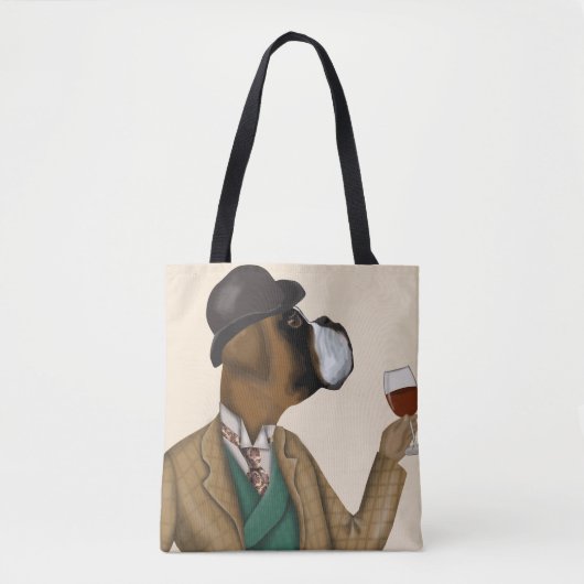 Boxer Wine Snob Tote Bag (Voorkant)