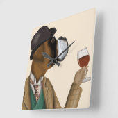 Boxer Wine Snob Vierkante Klok (Hoek)