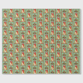 Boxer Winter Patroon Cadeaupapier (Vlak)