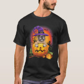 Boxer Witch Pumpkin Halloween Hondenliefhebber Cos T-shirt (Voorkant)
