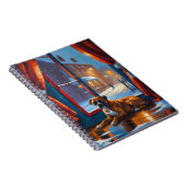 Boxer with Christmas Lights Holiday Notitieboek (Rechterzijde)