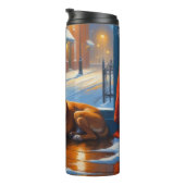 Boxer with Christmas Lights Holiday Thermosbeker (Geroteerd rechts)