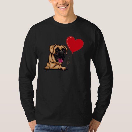 Boxer With Heart Balloon Valentines Day Love Boys T-shirt (Voorkant)