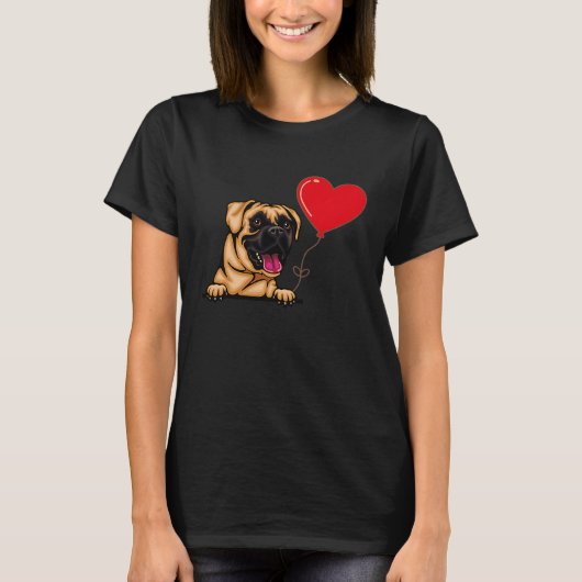 Boxer With Heart Balloon Valentines Day Love Boys T-shirt (Voorkant)